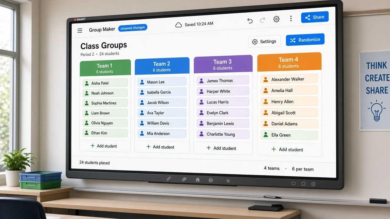 MyClassScreen group maker widget